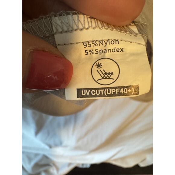 Men's Small Nylon Spandex Outdoor Shirt UPF 40+ Long Sleeve Gray - Picture 9 of 10